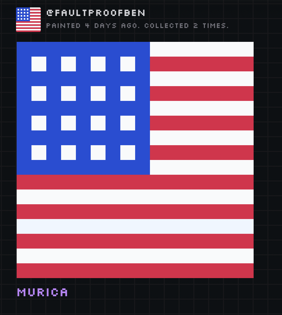 The American flag: Dot Edition