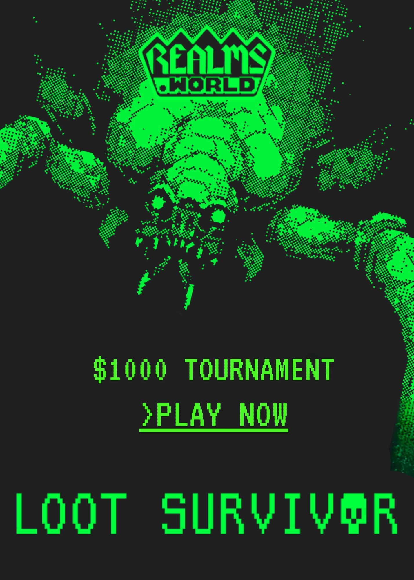 The awesome looking poster for the Loot Survivor tournament.